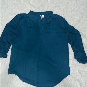 Elle Turquoise Ruffle Top